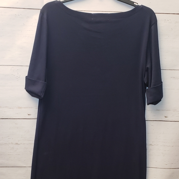 Karen Scott Cotton Cuffed-Sleeve Dress (M) - Picture 2 of 9